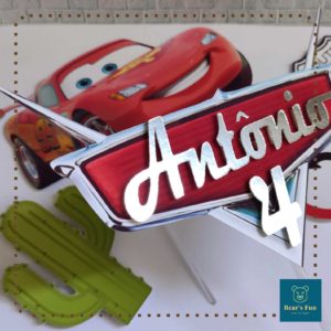 Topo De Bolo Topper De Bolo Personalizado Carros Disney