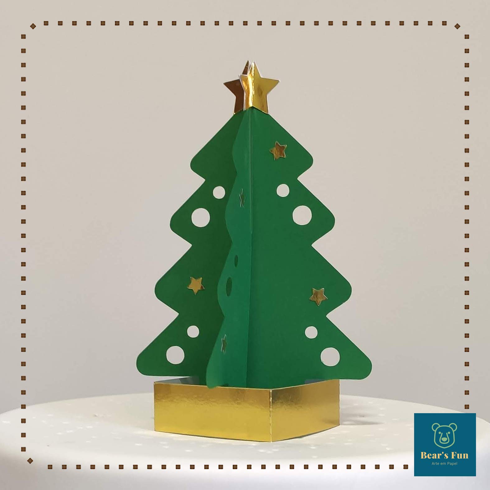 Topo de Bolo Árvore de Natal – Bear's Fun Topo de Bolo Árvore de Natal – Bear's Fun