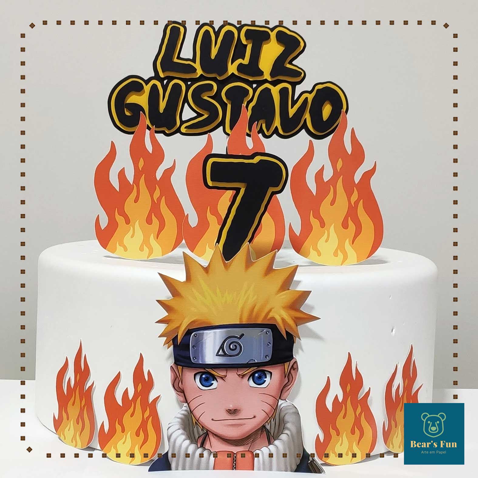 Topo de bolo Naruto 2 - Fazendo a Nossa Festa