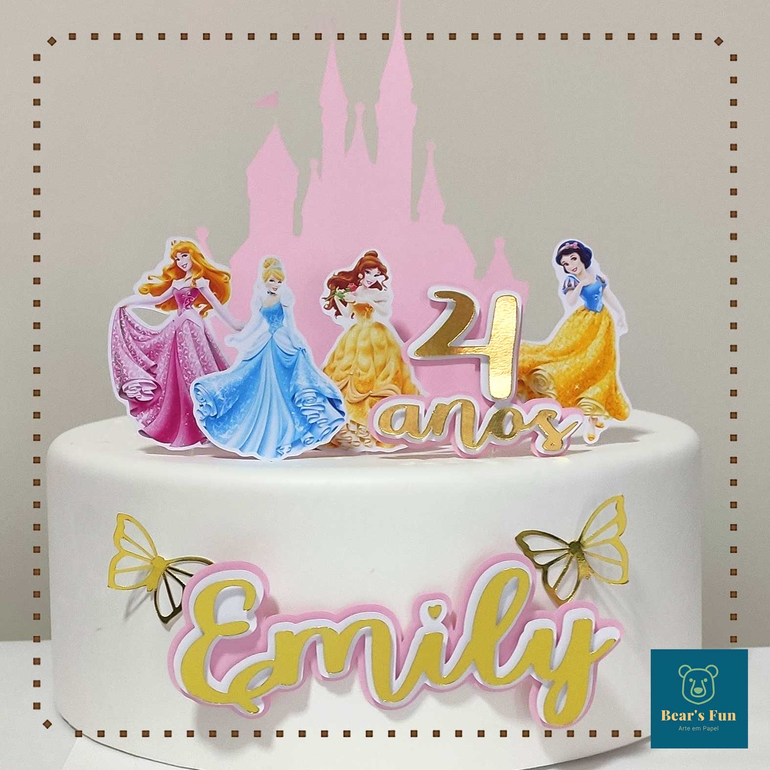 Topo de bolo Princesas disney - Shop Macrozao