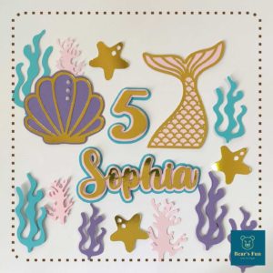 Topo de Bolo Barbie Sereia – Bear's Fun