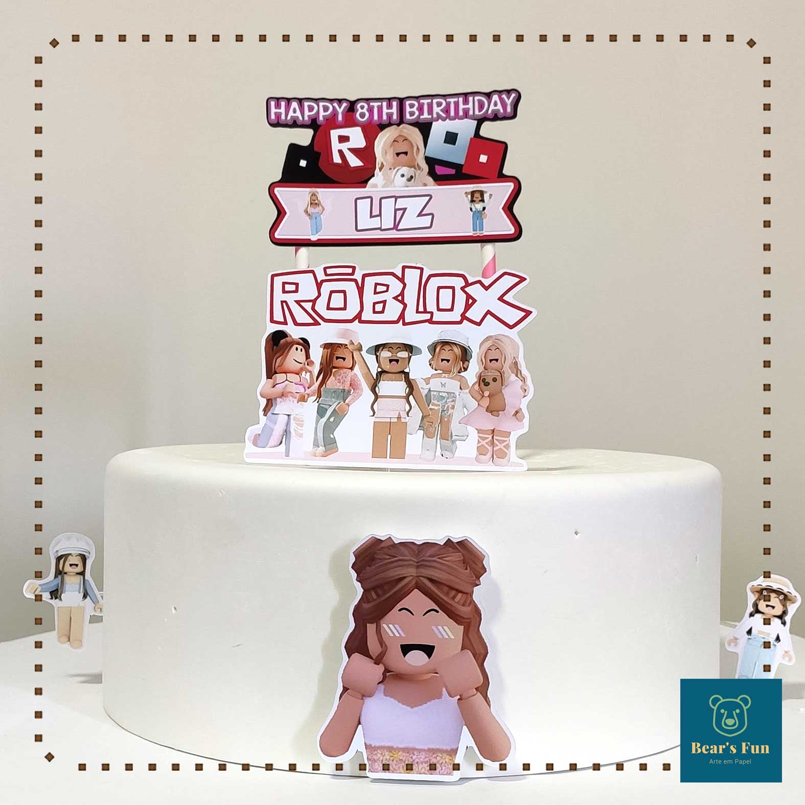 bolo de roblox para menina